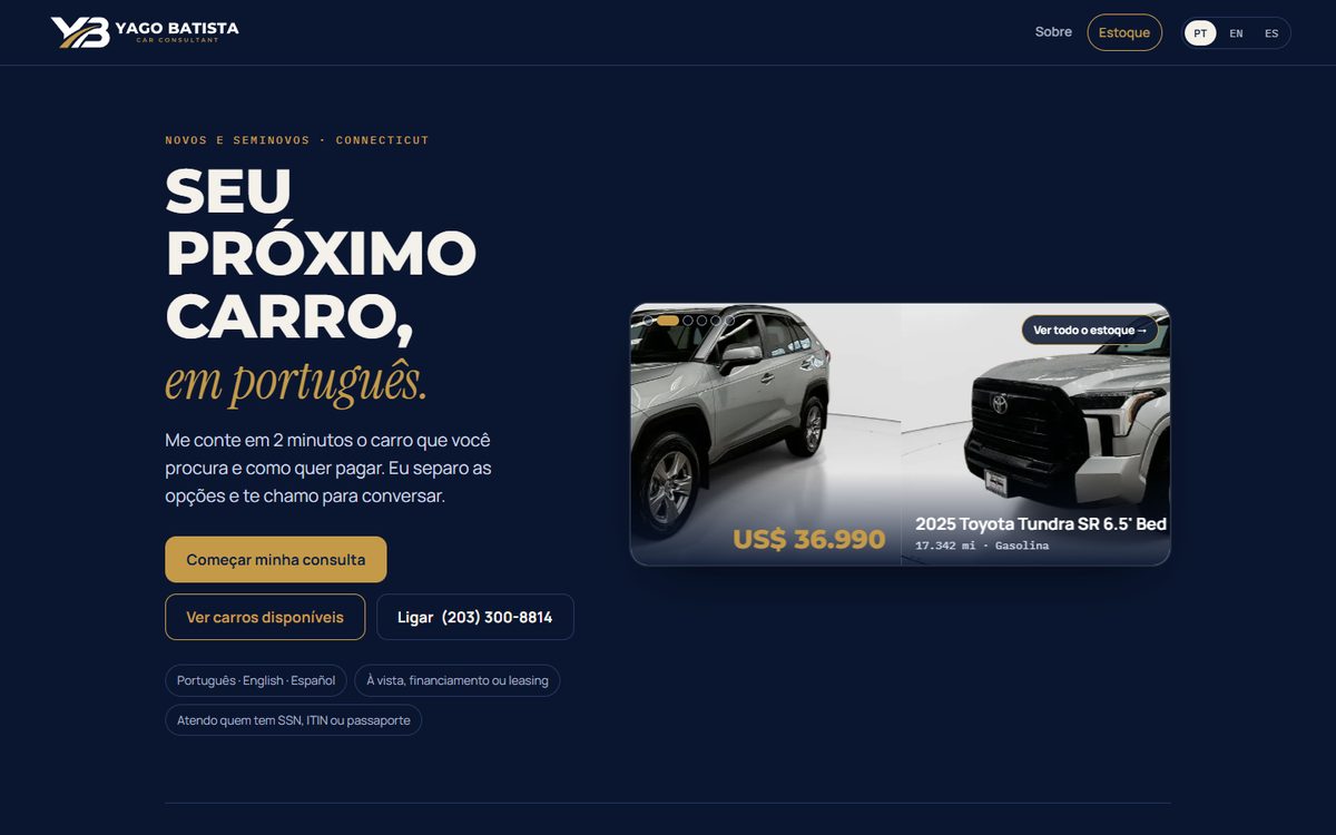 Site do Yago, carros